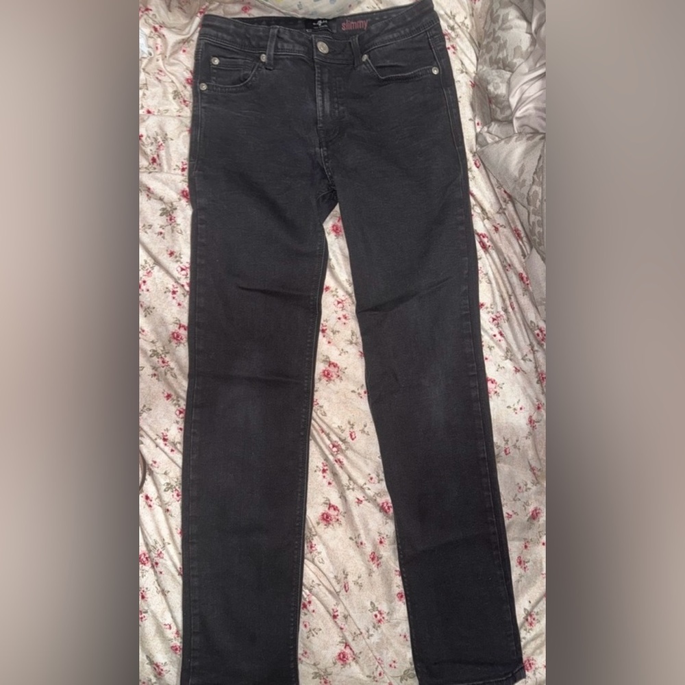 7 For All Mankind Dark Black Denim